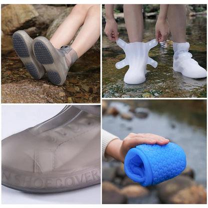 Transparent Waterproof Rain Shoe Covers for All-Weather Protection