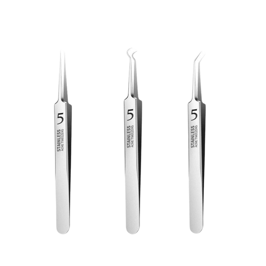 Precision Tweezers for Effortless Hair and Splinter Removal 3Pcs