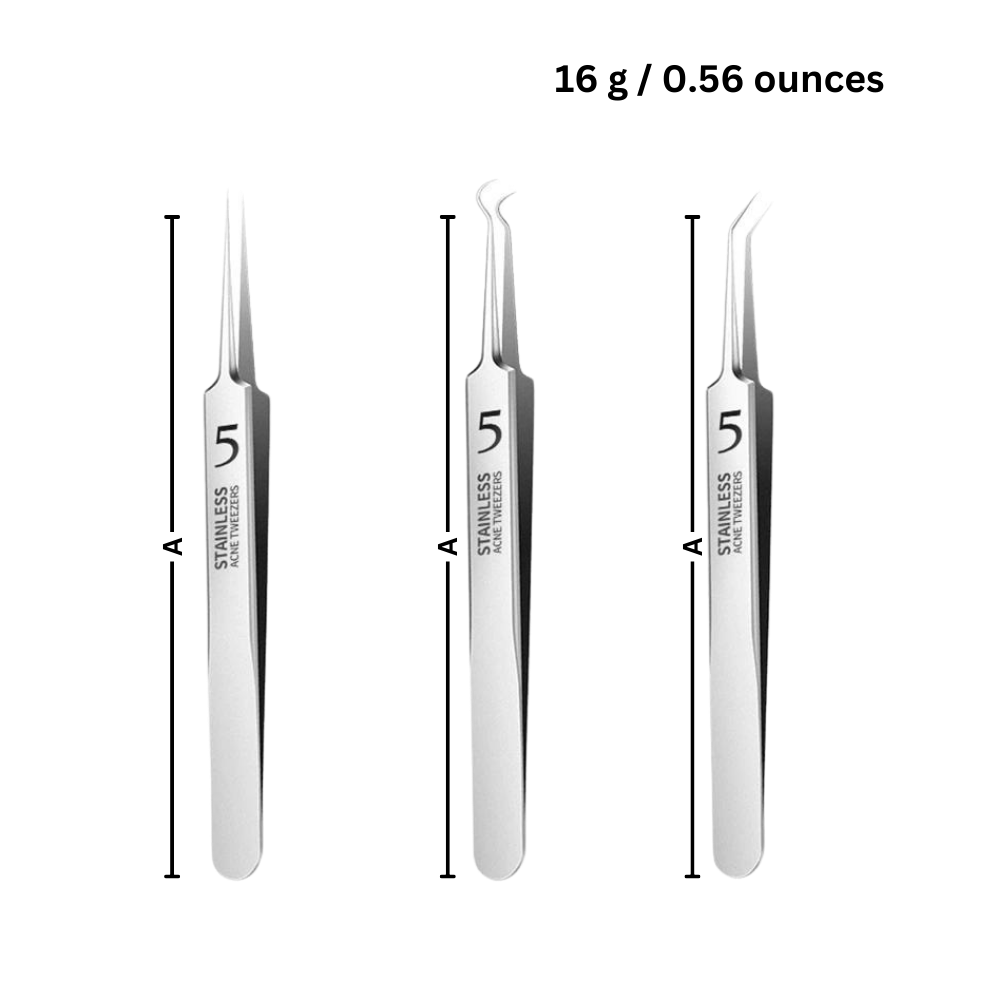 Precision Tweezers for Effortless Hair and Splinter Removal 3Pcs