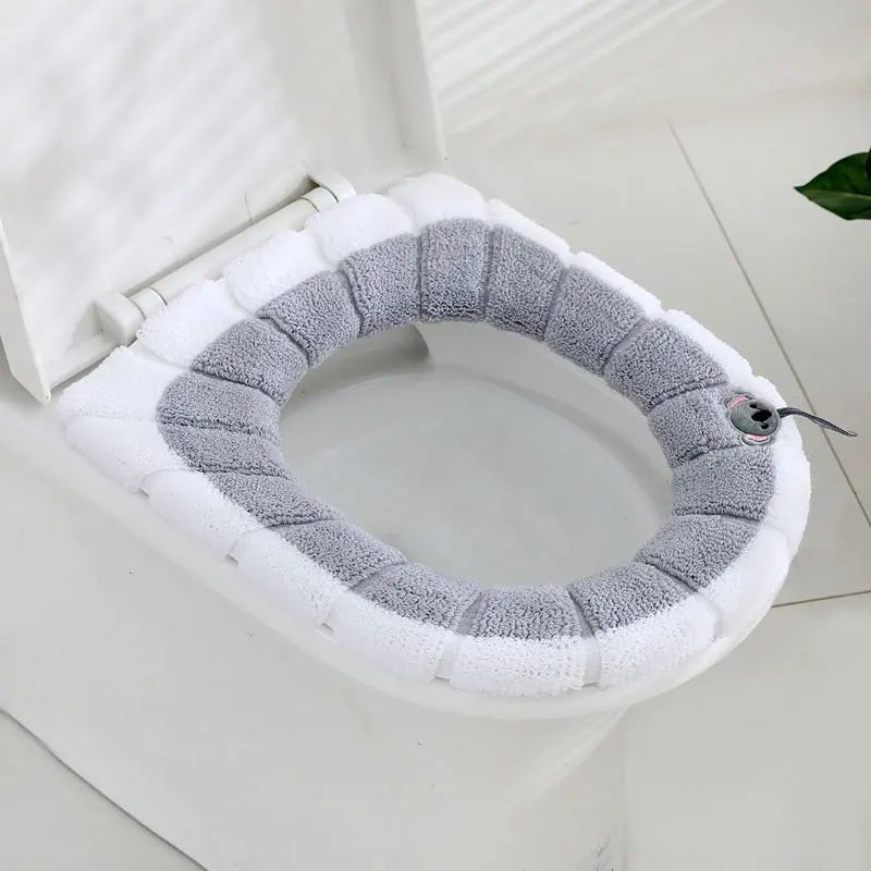 Thick Toilet Seat Cover – Soft Coral Fleece for Comfort