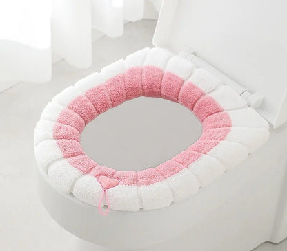 Thick Toilet Seat Cover – Soft Coral Fleece for Comfort