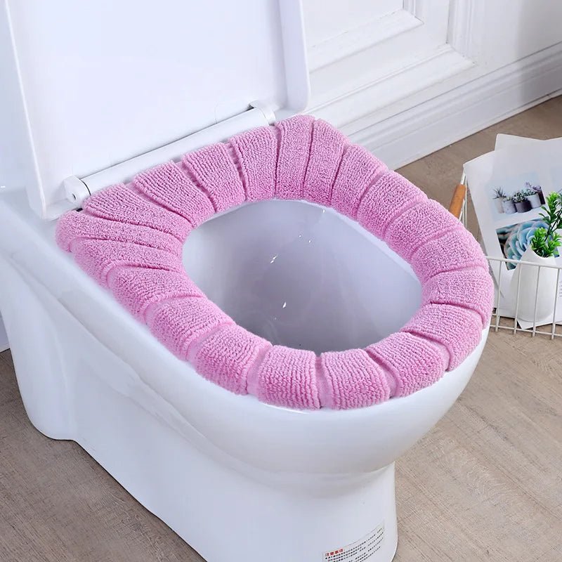 Thick Toilet Seat Cover – Soft Coral Fleece for Comfort